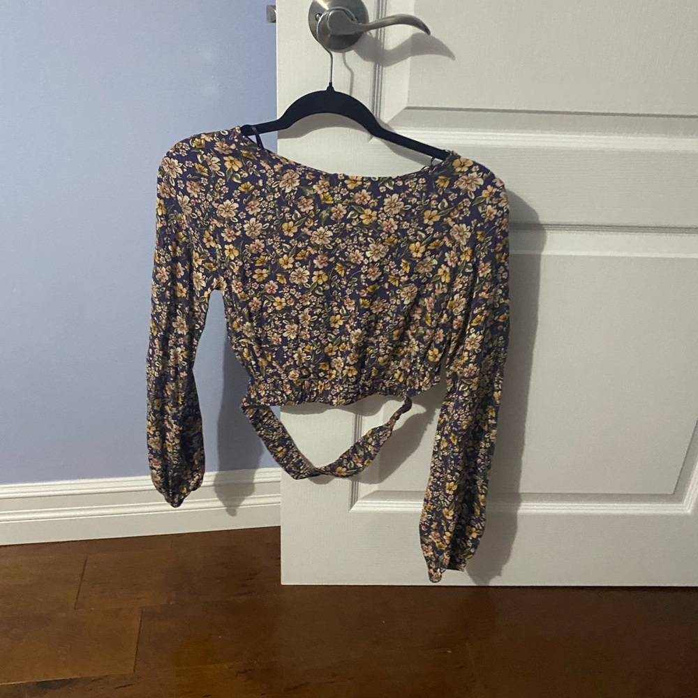Floral Women's Top - Purple and Yellow